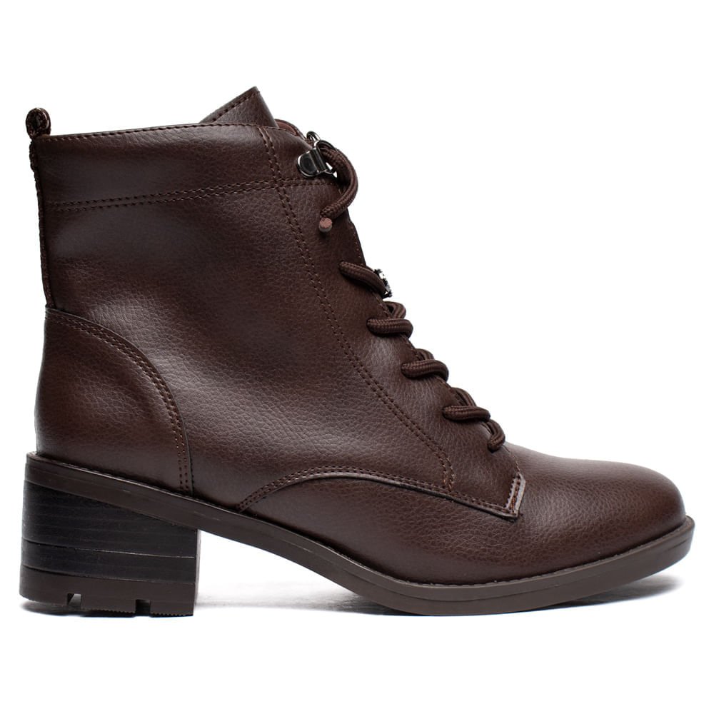 Coturno Feminino Via Marte Napa Floater Salto Bloco Café