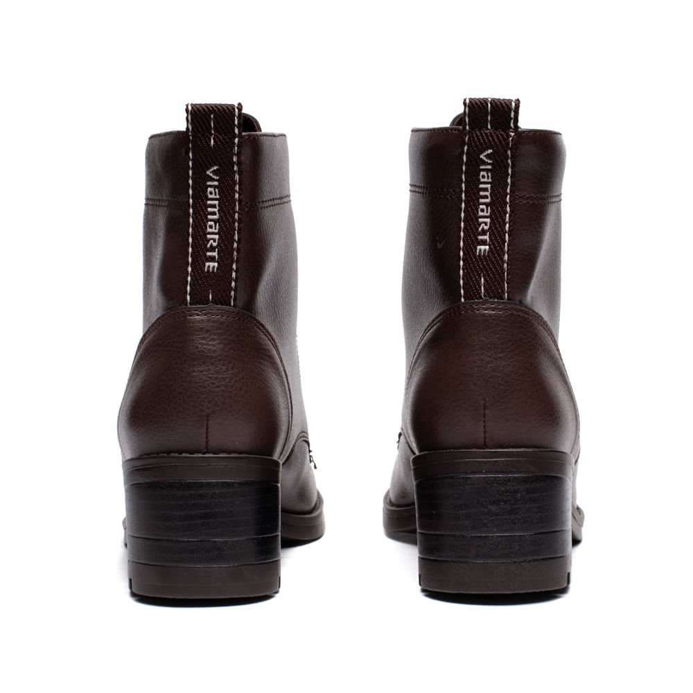 Coturno Feminino Via Marte Napa Floater Salto Bloco Café Café 3