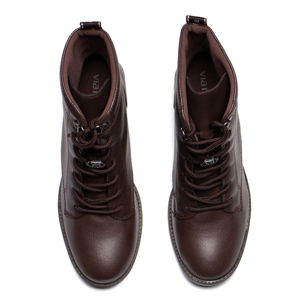 Coturno Feminino Via Marte Napa Floater Salto Bloco Café Café 4