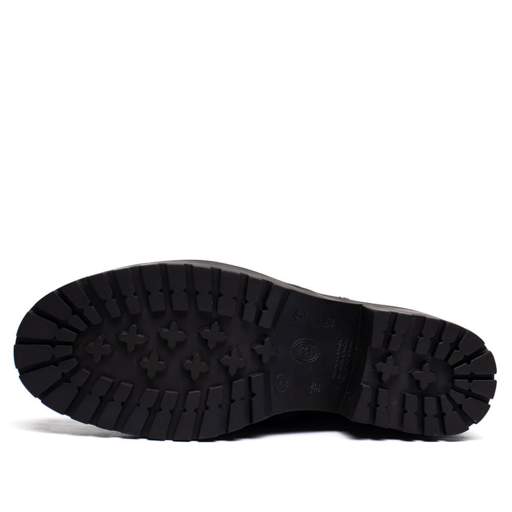 Bota Feminina Bottero Cano Curto Couro Burnished Preto Preto 2