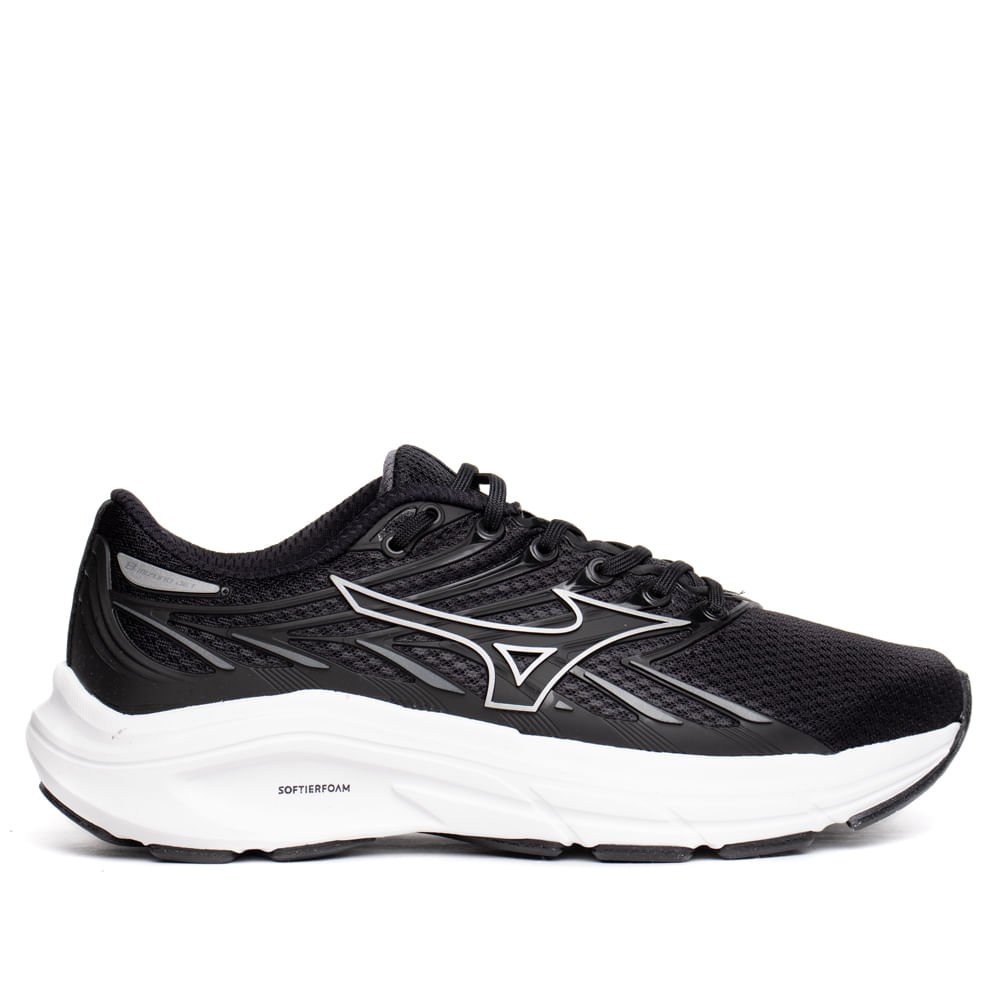 Tênis Masculino Mizuno Jet 8 Esportivo Preto/Prata