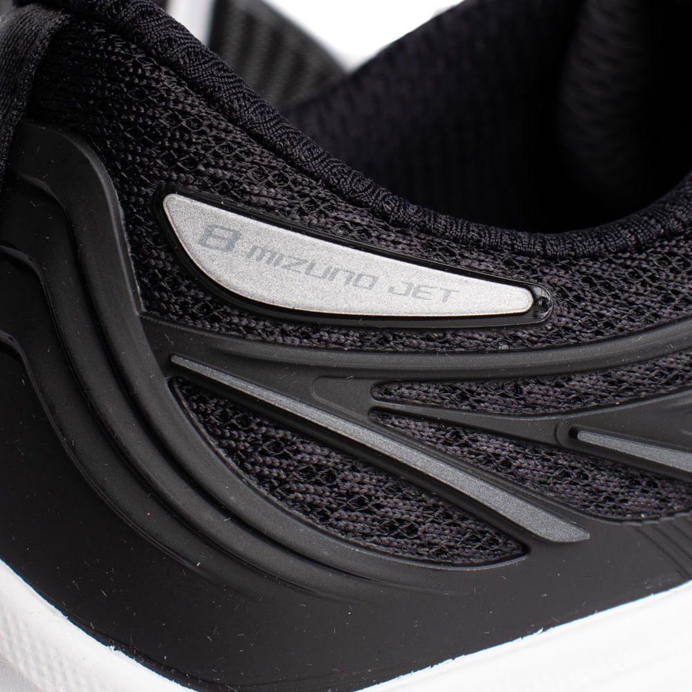 Tênis Masculino Mizuno Jet 8 Esportivo Preto/Prata Preto 6