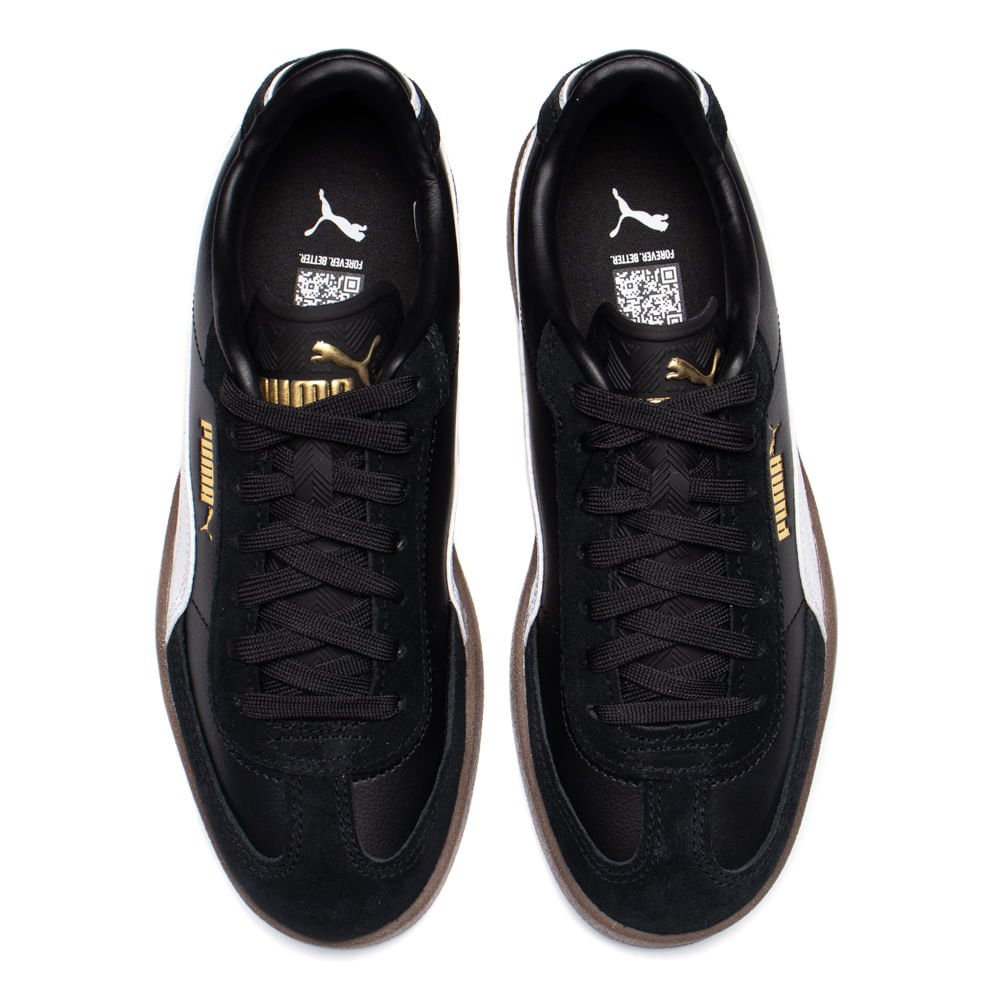 Tênis Feminino Puma Club II Era Casual Preto/Marrom Preto/Branco 4