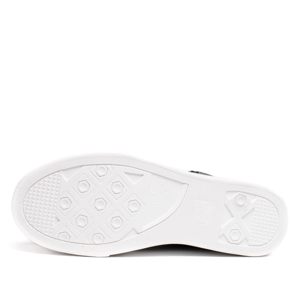 Tênis Feminino Via Marte Botinha Casual Preto/Branco Preto 2