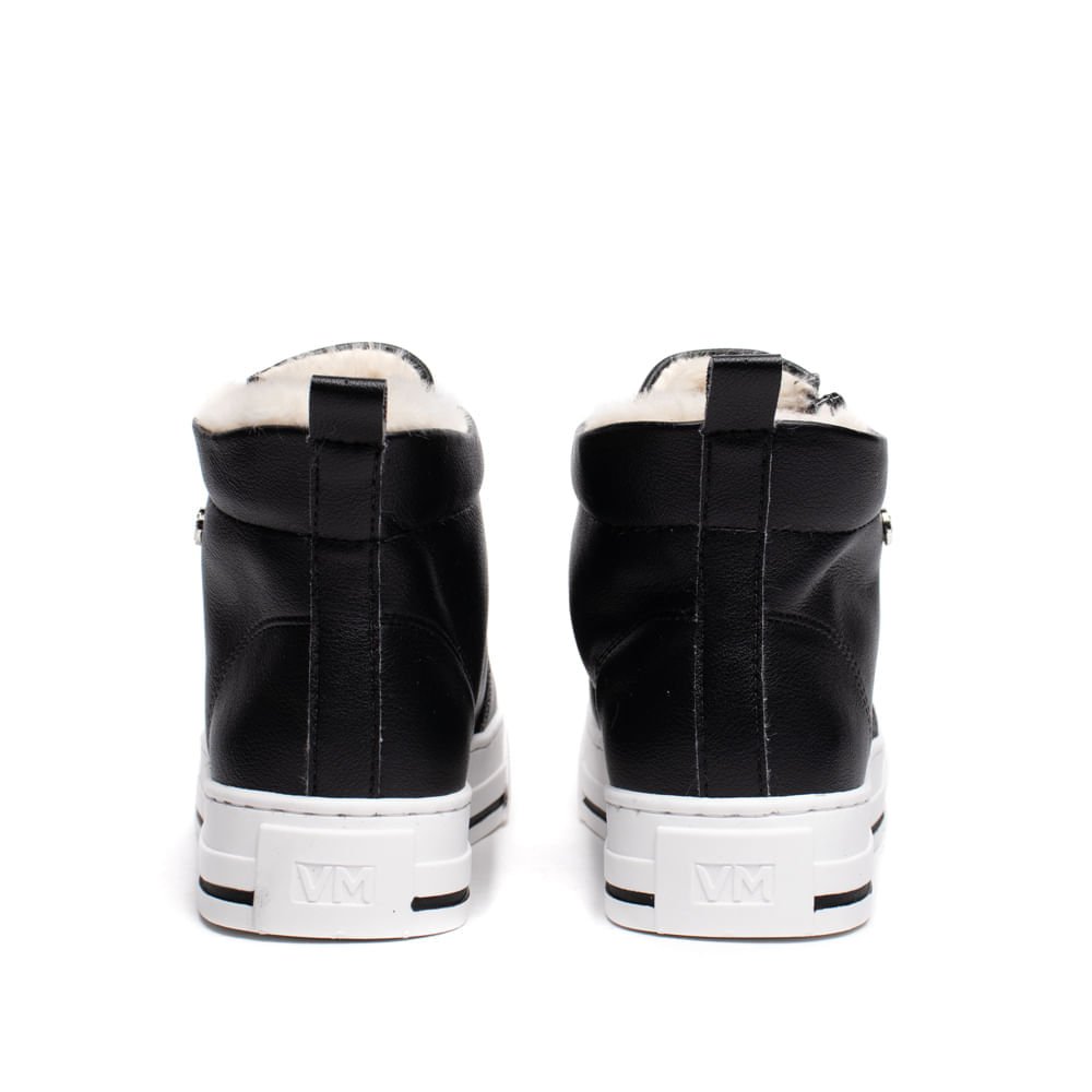 Tênis Feminino Via Marte Botinha Casual Preto/Branco Preto 3