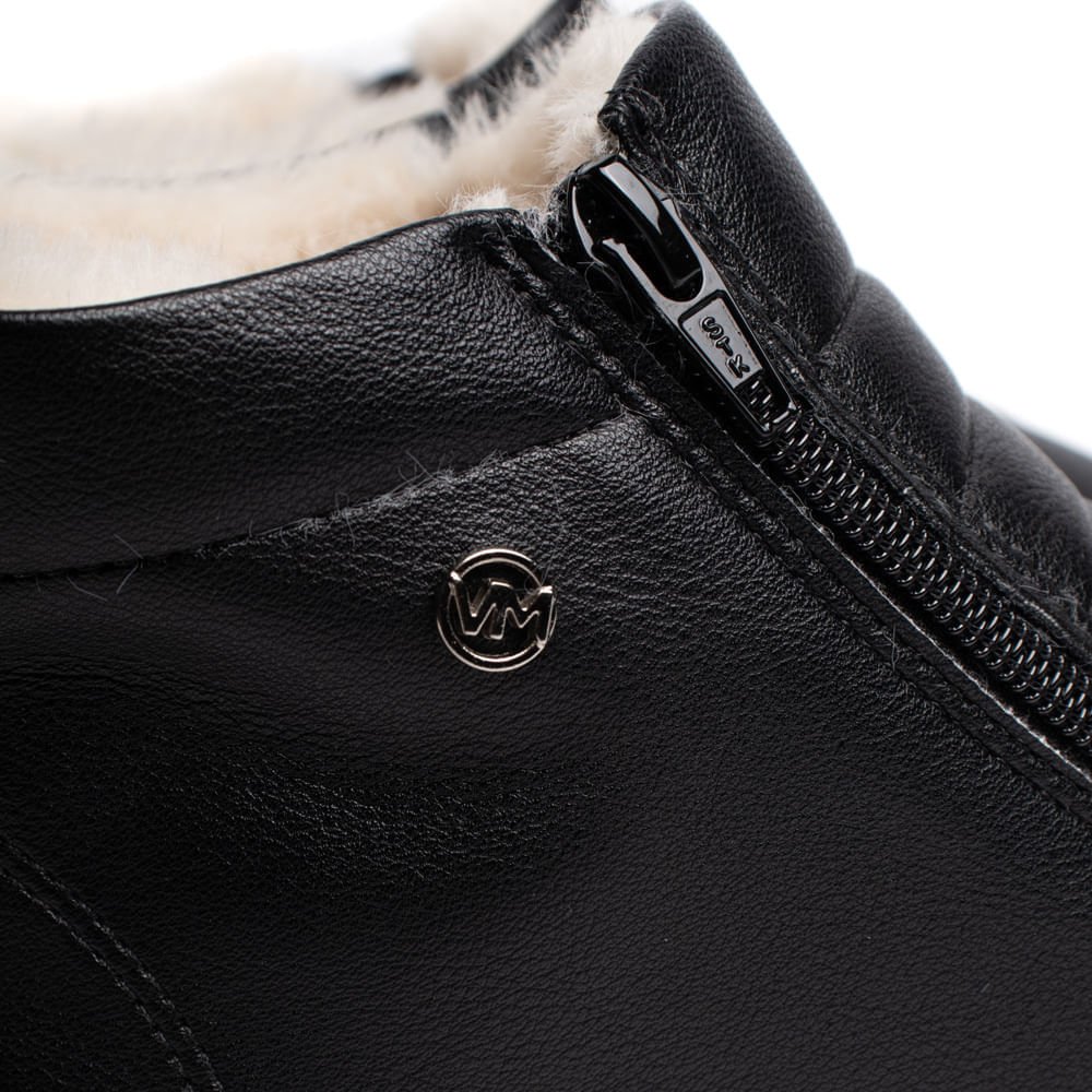 Tênis Feminino Via Marte Botinha Casual Preto/Branco Preto 5