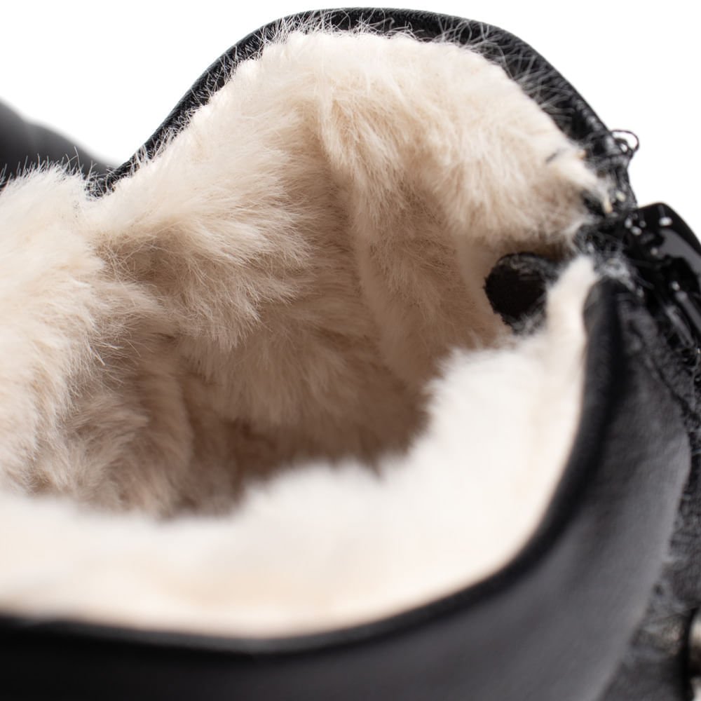 Tênis Feminino Via Marte Botinha Casual Preto/Branco Preto 6