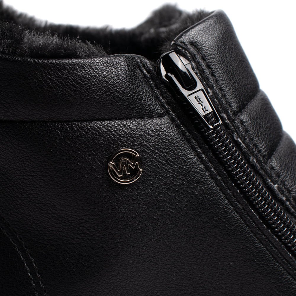 Tênis Feminino Via Marte Botinha Casual Preto Preto 5