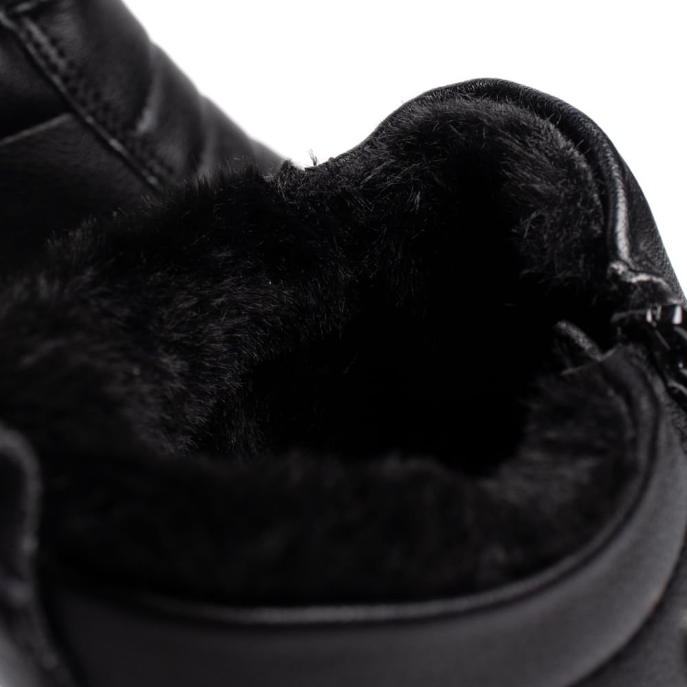 Tênis Feminino Via Marte Botinha Casual Preto Preto 6