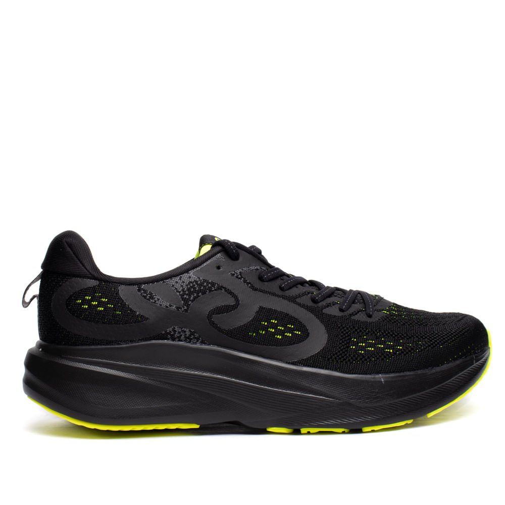 １１２３ Tênis Masculino Olympikus Challenger 6 Corrida Preto/Verde Preto