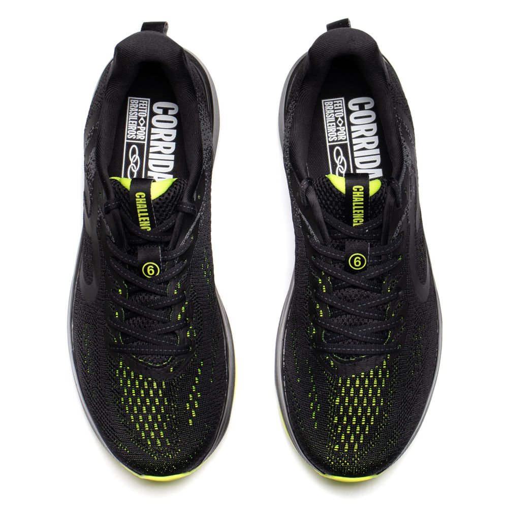 Tênis Masculino Olympikus Challenger 6 Corrida Preto/Verde Preto 4
