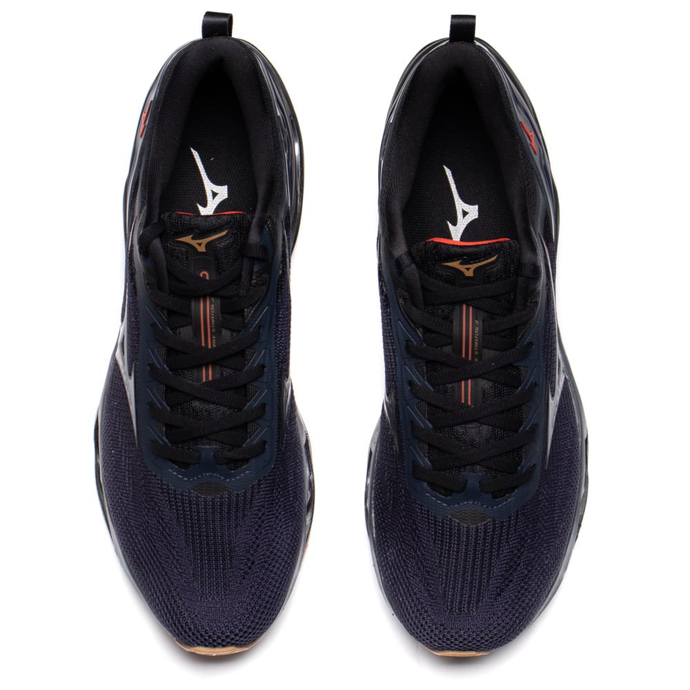 Tênis Masculino Mizuno Wave Stratos 3 Corrida Marinho/Preto Azul Marinho 4