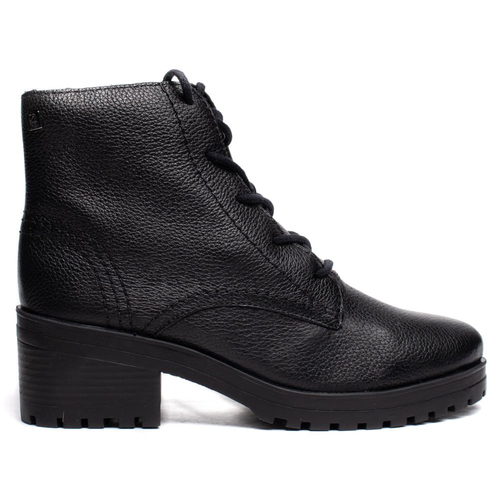 Coturno Feminino Bottero Couro Burnish Preto