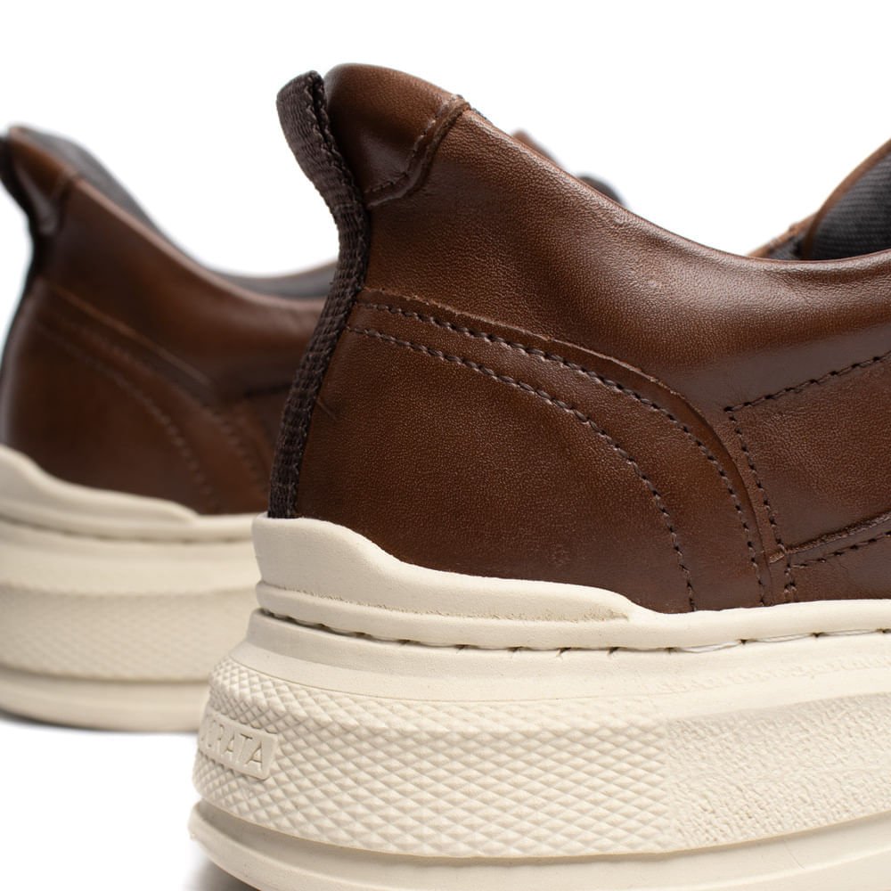 Sapatênis Masculino Democrata Pace Calce Fácil Marrom Marrom 5