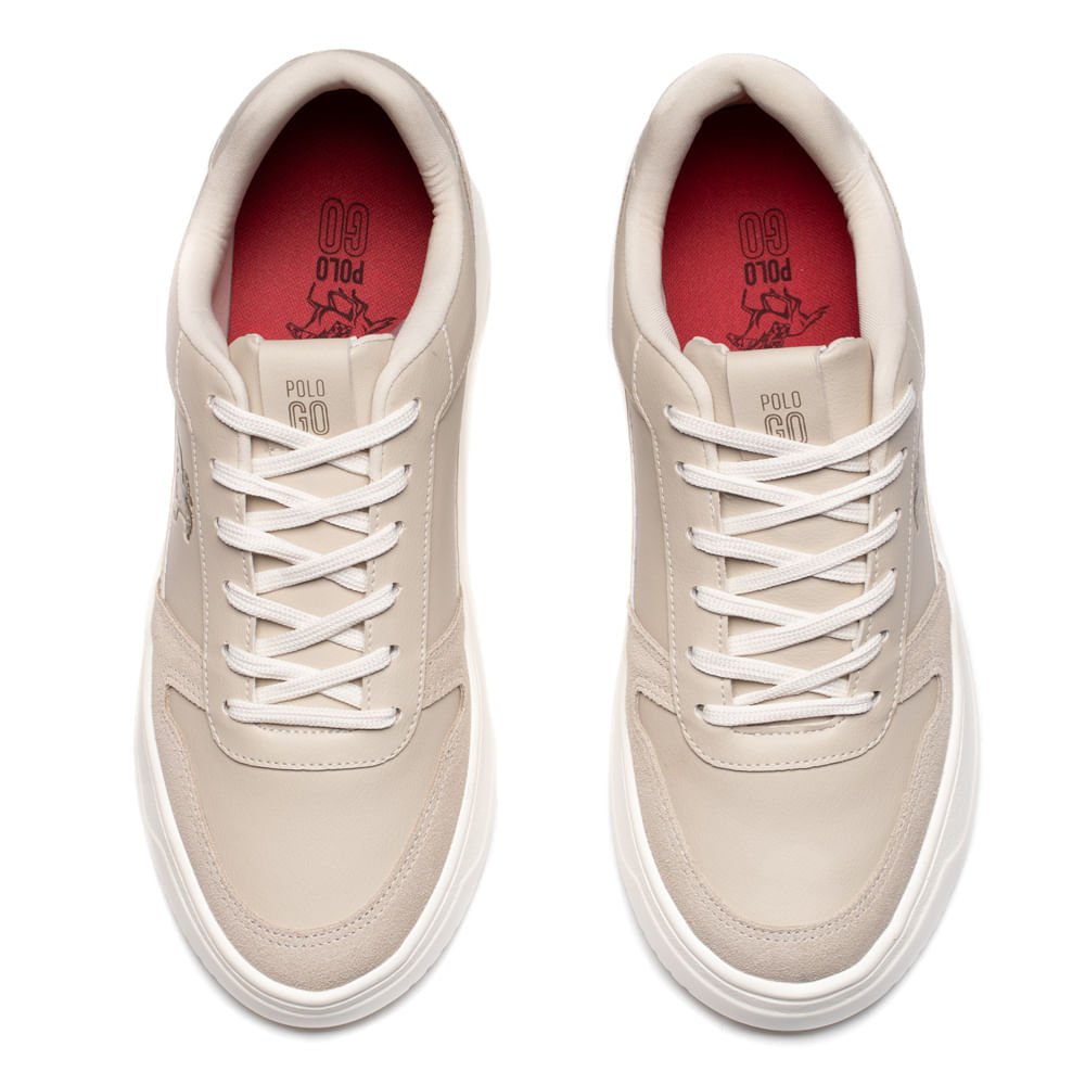 Sapatênis Masculino Polo Go Casual Bege/Cinza Bege 4