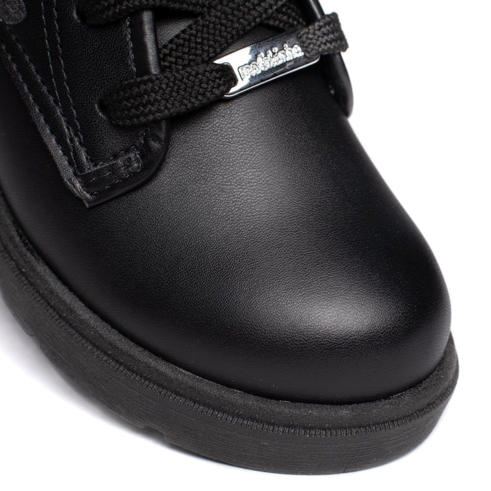 Bota Infantil Molekinha Cano Médio Gravuras Preto/Cinza Preto 6