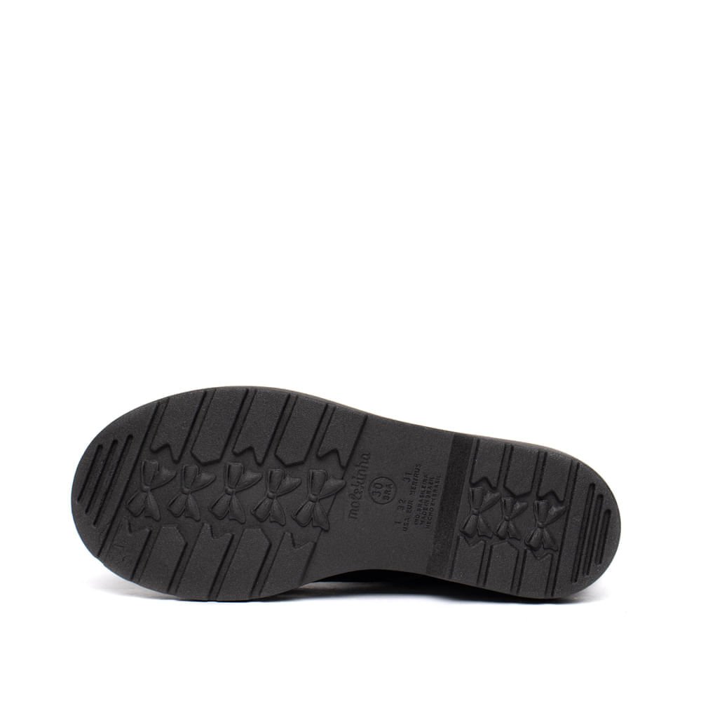 Bota Infantil Molekinha Cano Médio Gravuras Preto/Cinza Preto 2