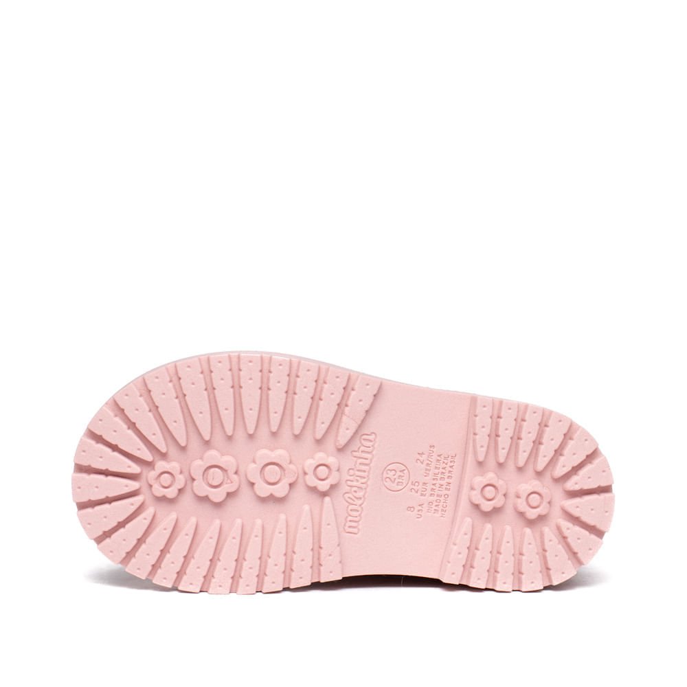 Bota Infantil Molekinha Brilho Fofo Rosa Rosa 2
