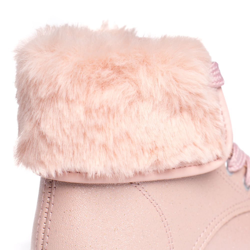 Bota Infantil Molekinha Brilho Fofo Rosa Rosa 6