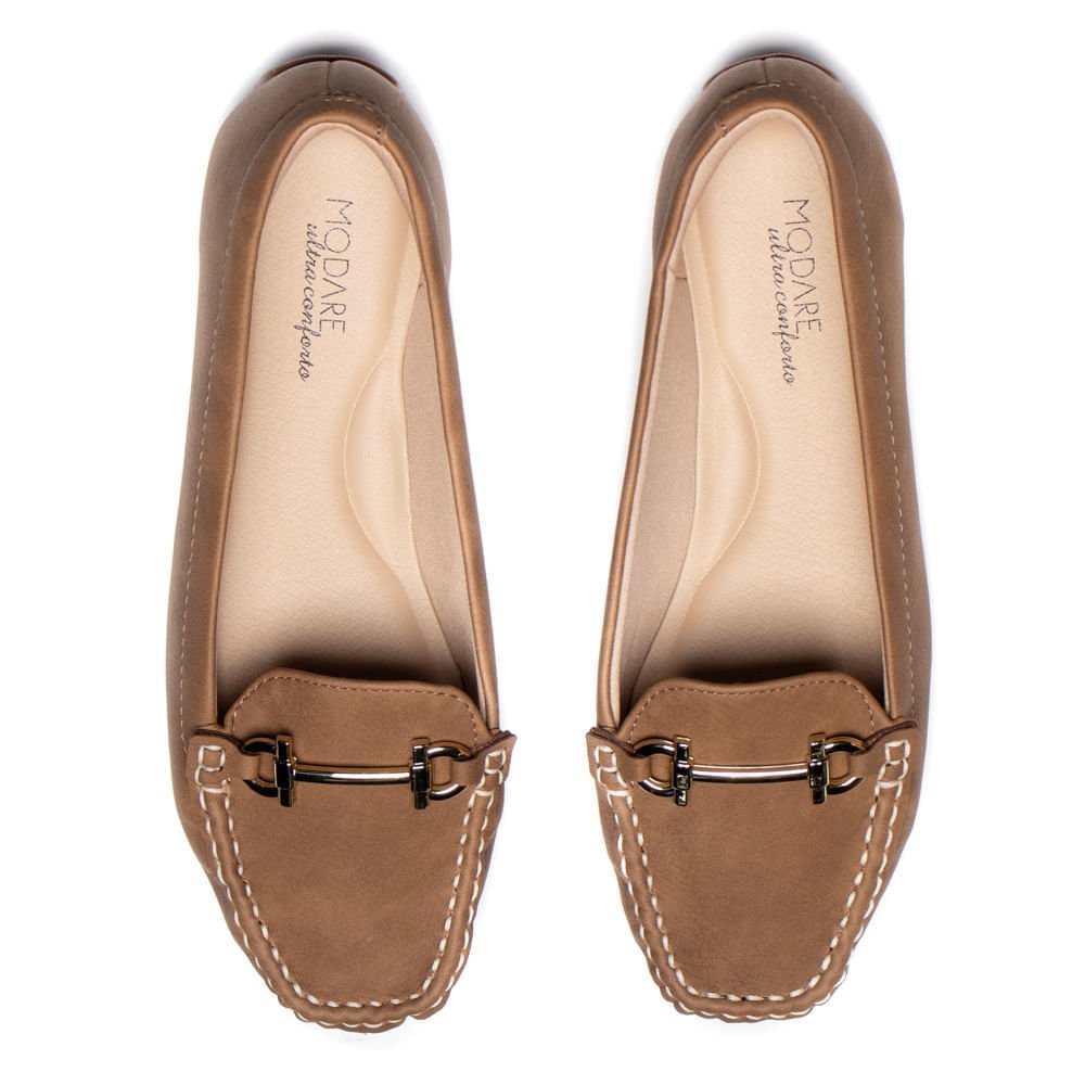 Mocassim Feminino Modare Napa Veluna Calce Fácil Marrom Marrom 4