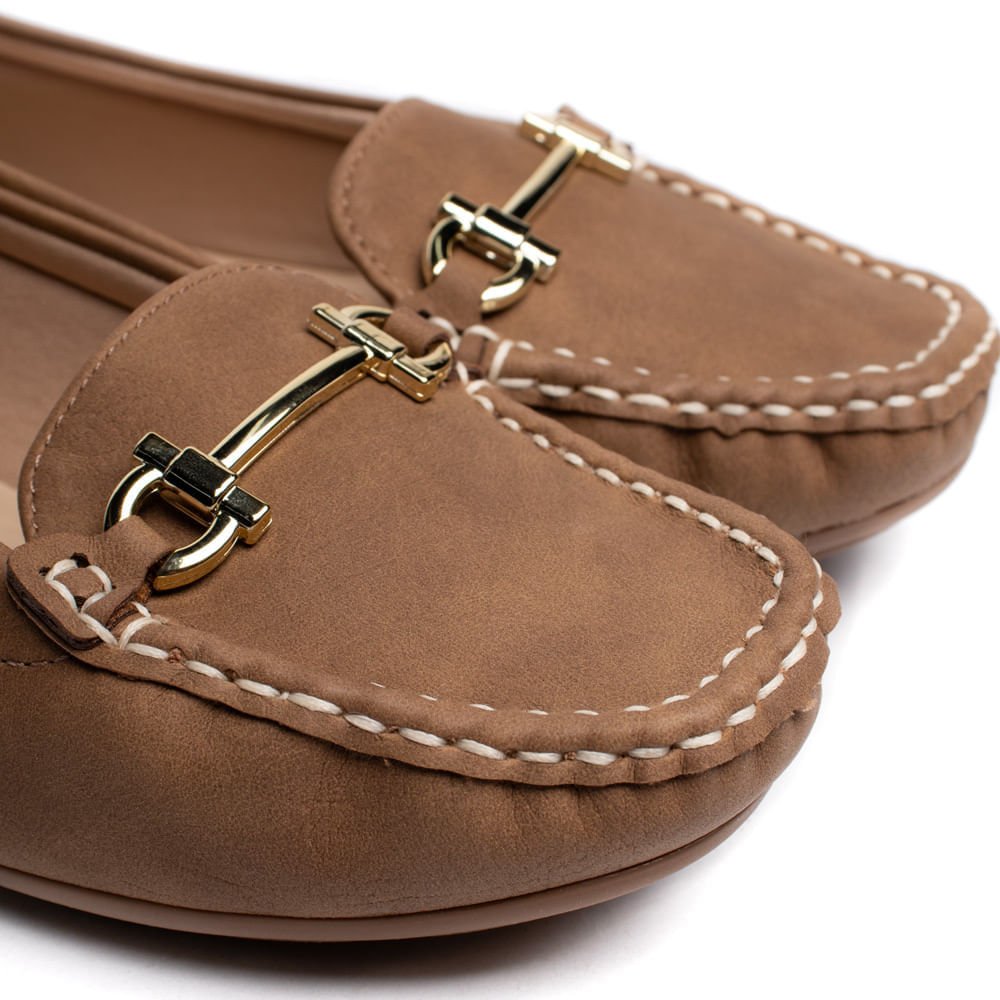 Mocassim Feminino Modare Napa Veluna Calce Fácil Marrom Marrom 5