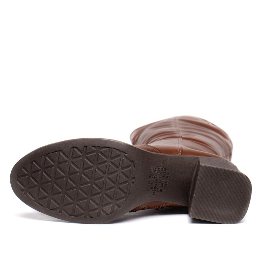 Bota Feminina Mississipi Cano Longo Napa Marrom Marrom 2