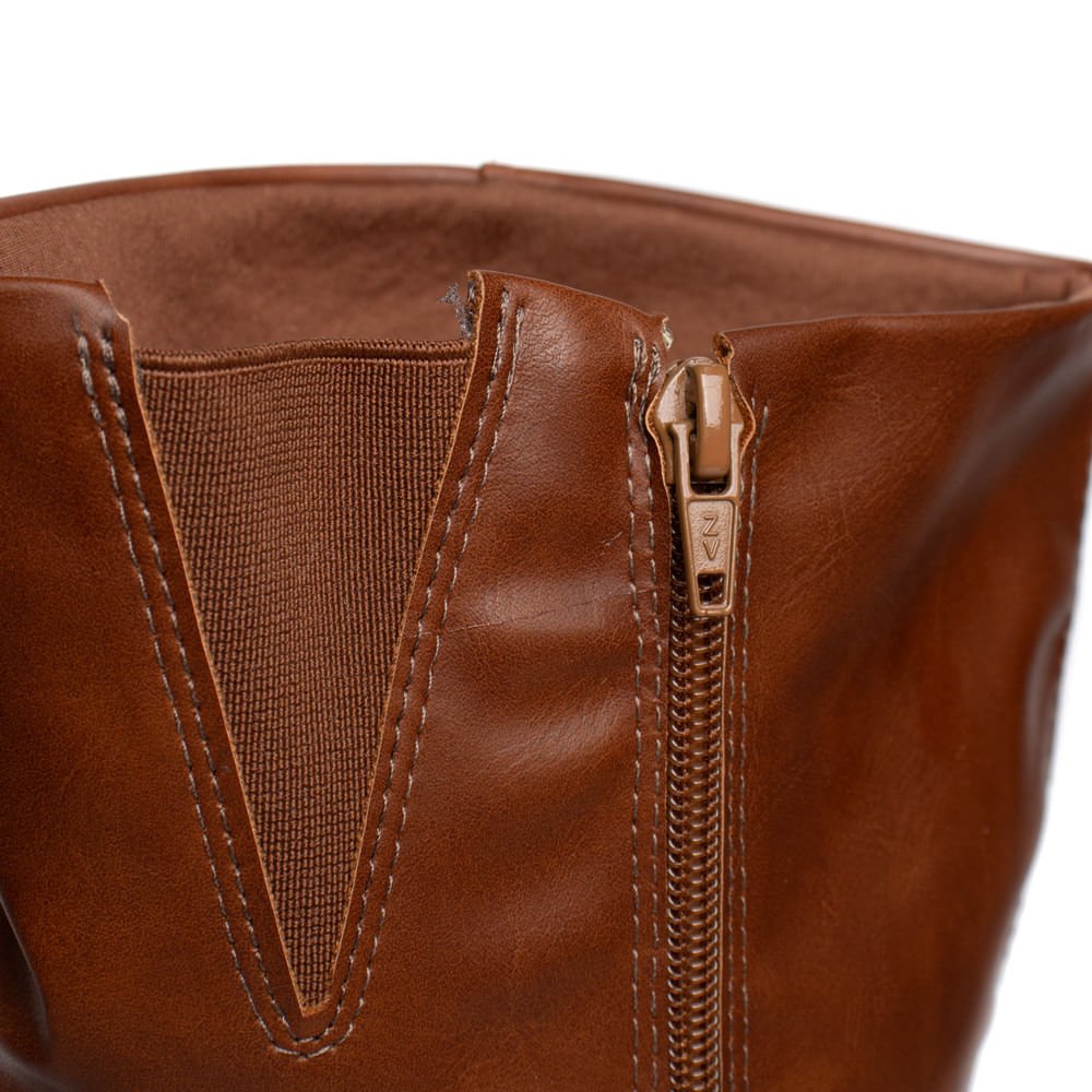 Bota Feminina Mississipi Cano Longo Napa Marrom Marrom 5