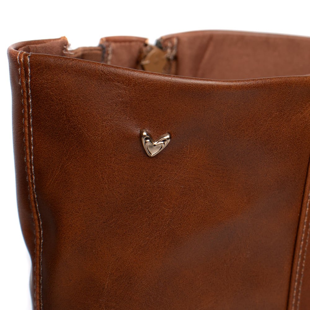 Bota Feminina Mississipi Cano Longo Napa Marrom Marrom 6