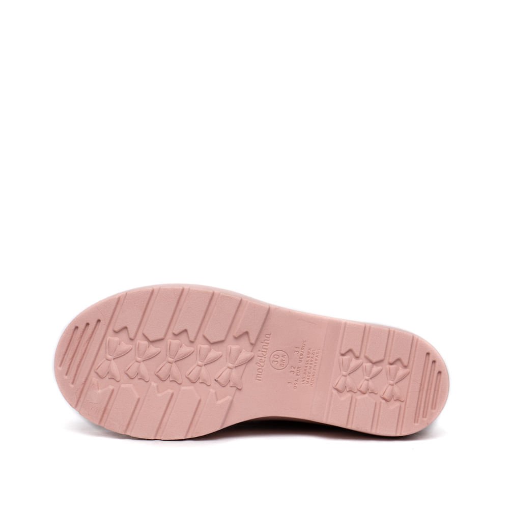 Bota Infantil Molekinha Paris Cano Médio Glitter Rosa Rosa 2