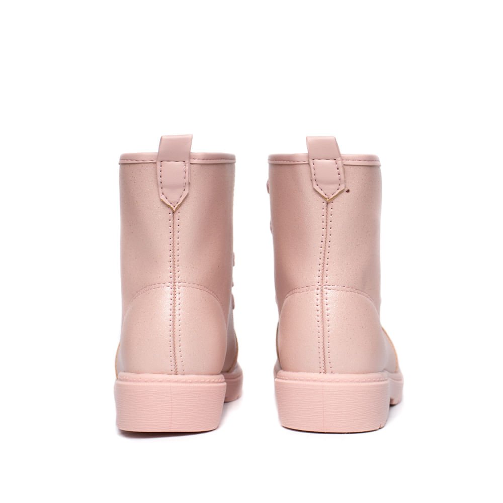 Bota Infantil Molekinha Paris Cano Médio Glitter Rosa Rosa 3