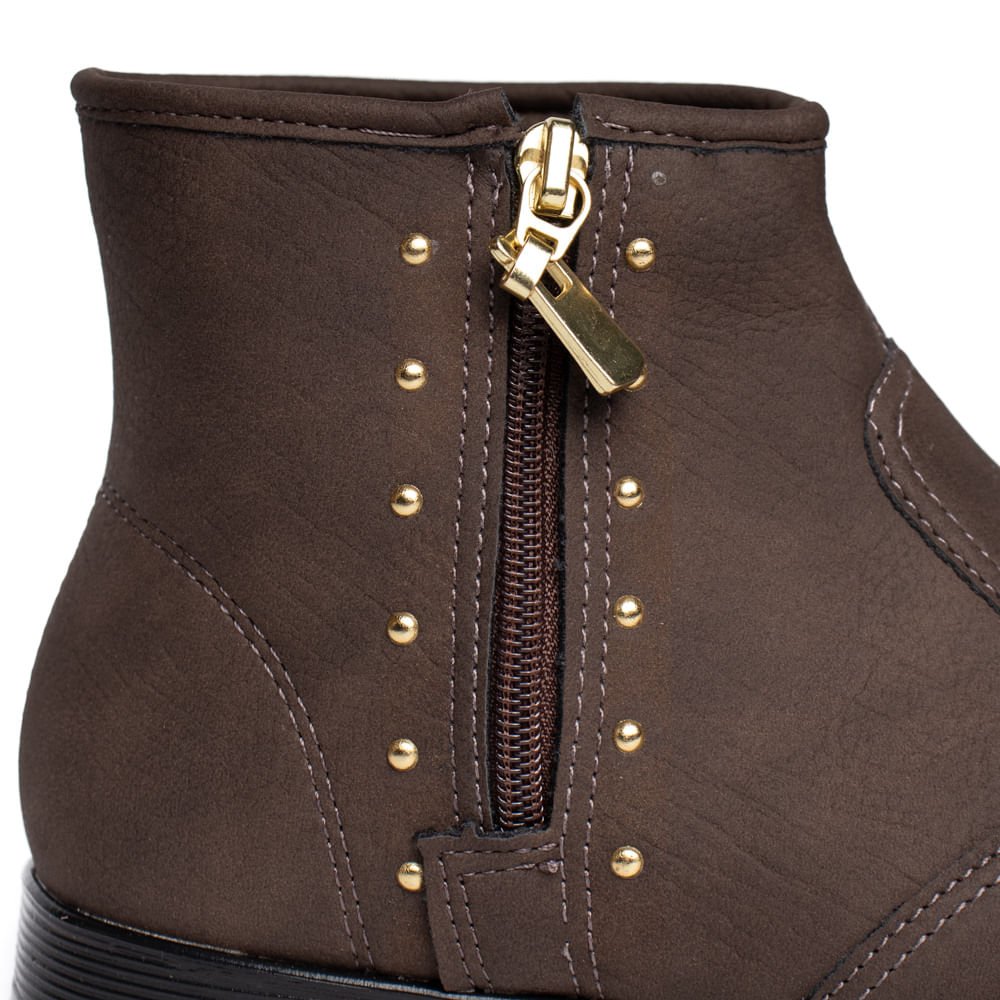 Bota Infantil Molekinha Cano Médio Marrom Escuro Marrom 6