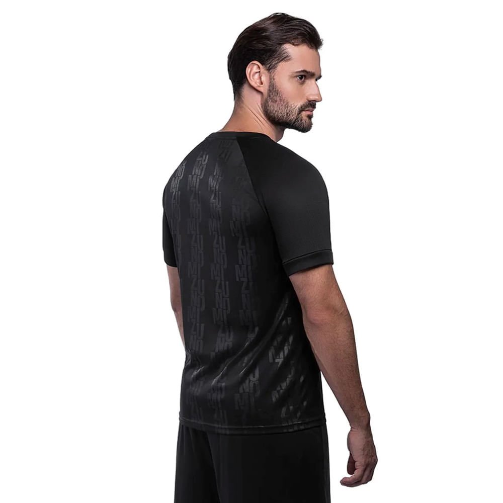 Camiseta Masculina Mizuno Fut II Preto Preto 2