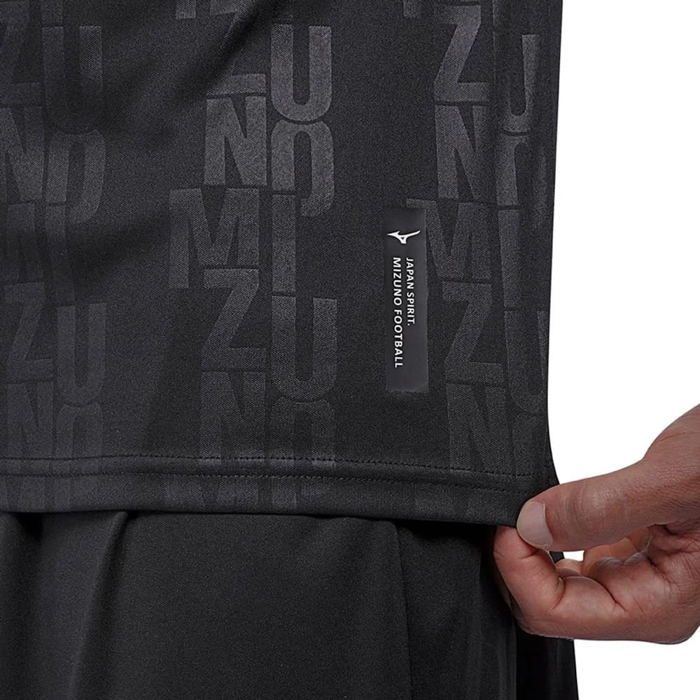 Camiseta Masculina Mizuno Fut II Preto Preto 3