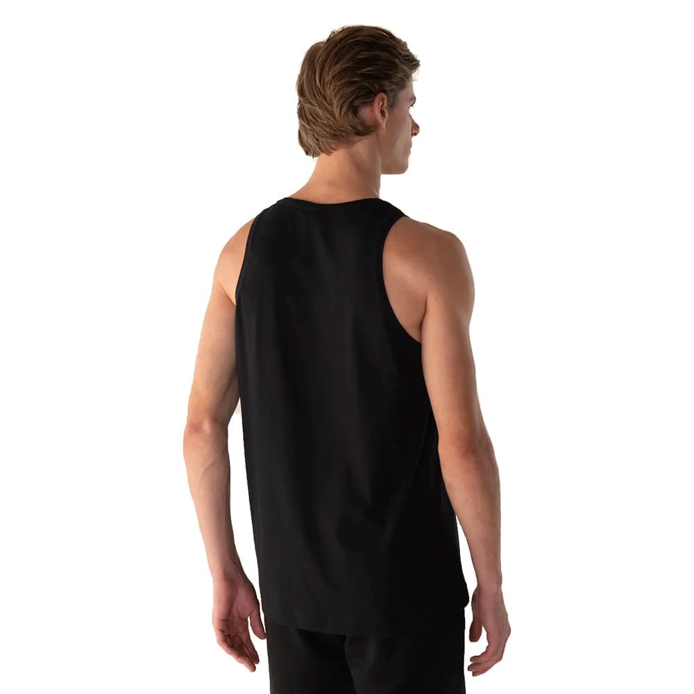 Regata Masculina Fila Letter Outline Preto/branco Preto 2