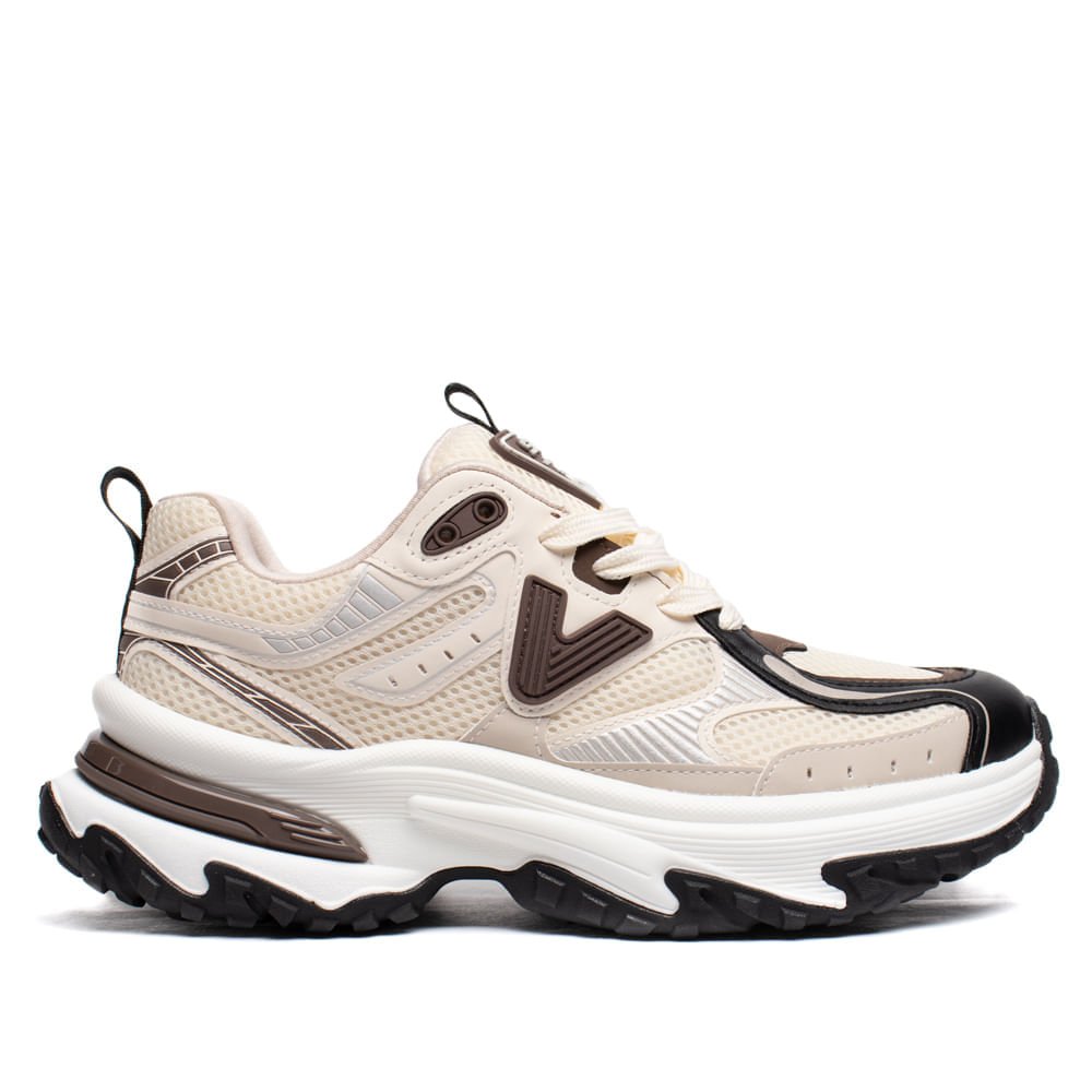 Tênis Feminino Via Marte Nobuck Estilo Marrom/Branco