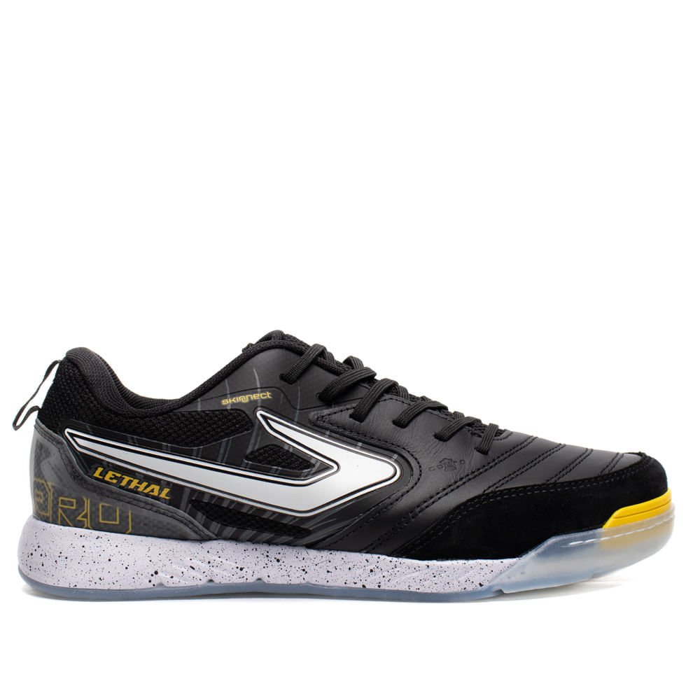 Chuteira Masculina Topper Futsal Lethal Preto/Amarelo