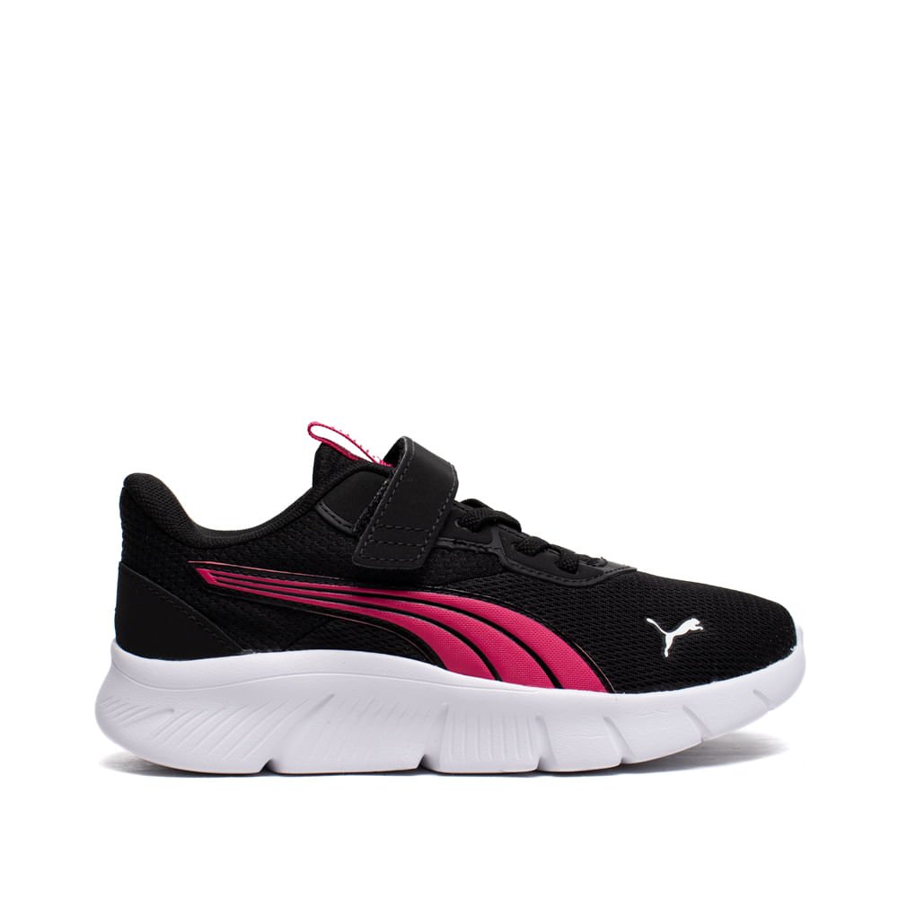 Tênis Infantil Puma FlexFocus Modern Casual Preto/Rosa