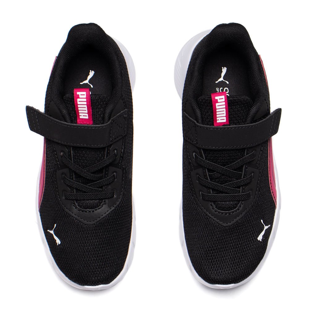 Tênis Infantil Puma FlexFocus Modern Casual Preto/Rosa Preto/Rosa 4