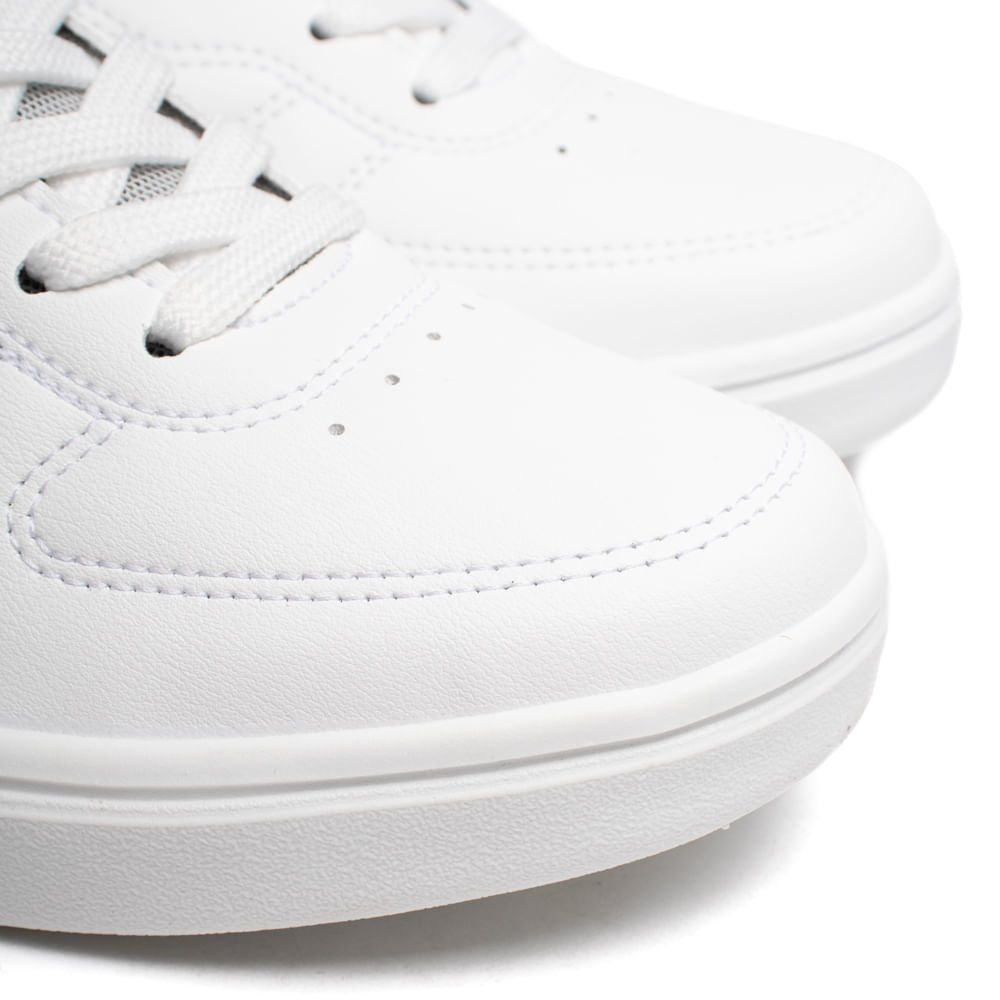 Sapatênis Masculino Pegada Casual Microfibra Branco Branco 5
