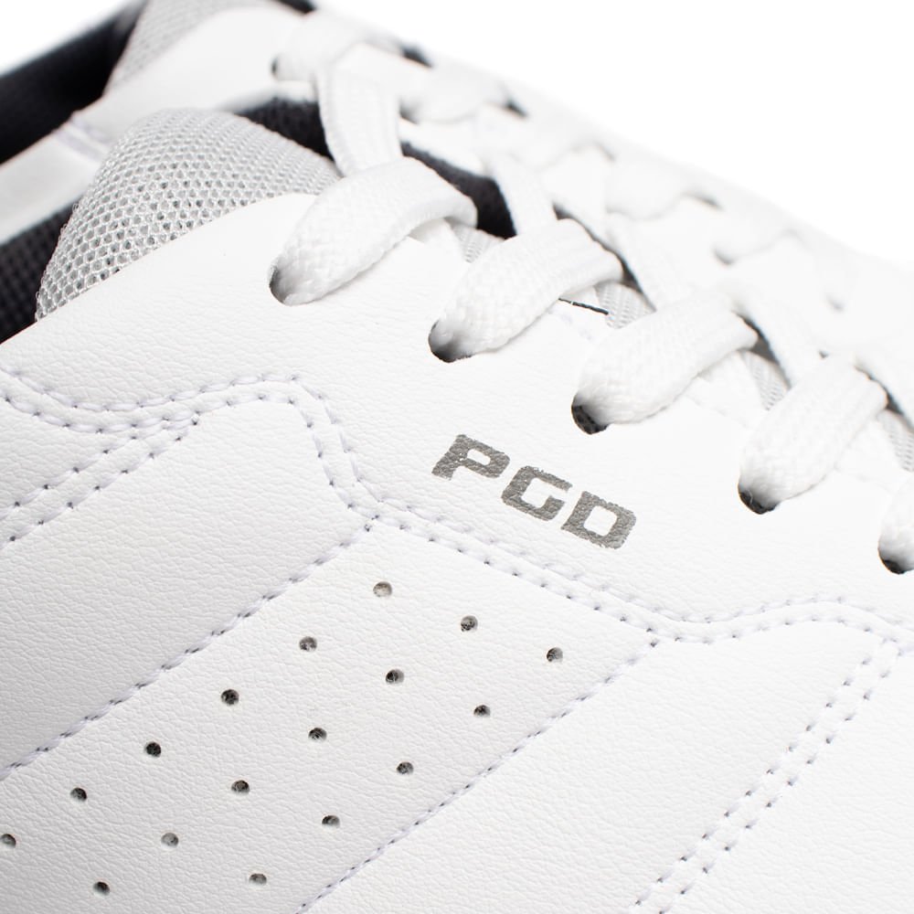 Sapatênis Masculino Pegada Casual Microfibra Branco Branco 6