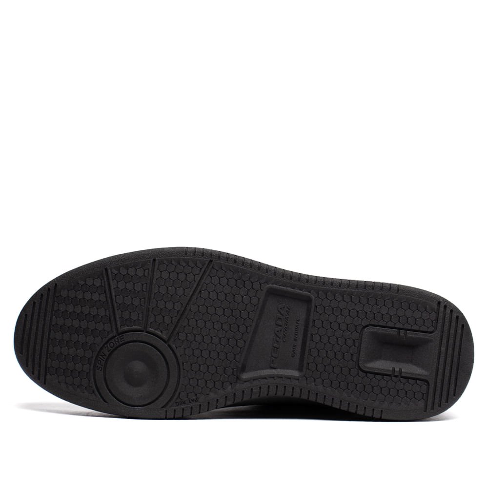 Sapatênis Masculino Pegada Casual Microfibra Preto Preto 2