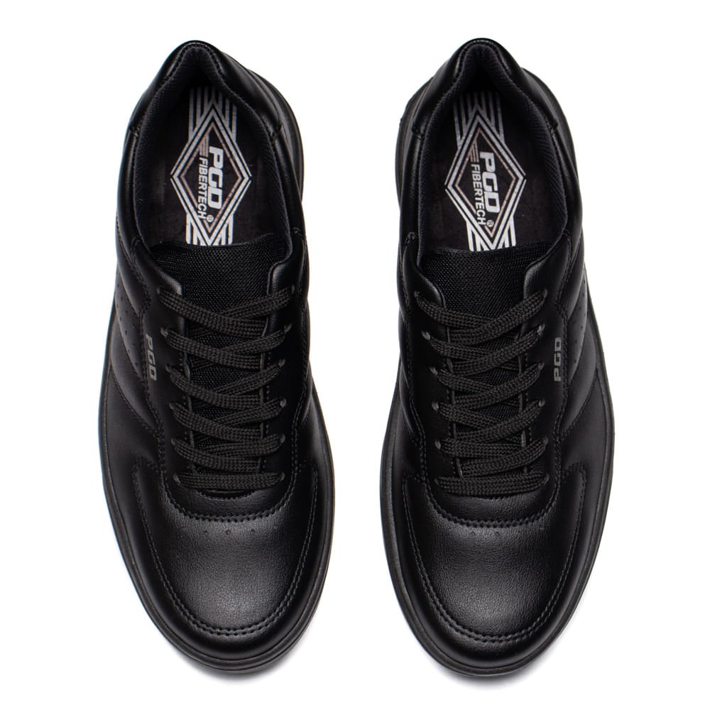 Sapatênis Masculino Pegada Casual Microfibra Preto Preto 4
