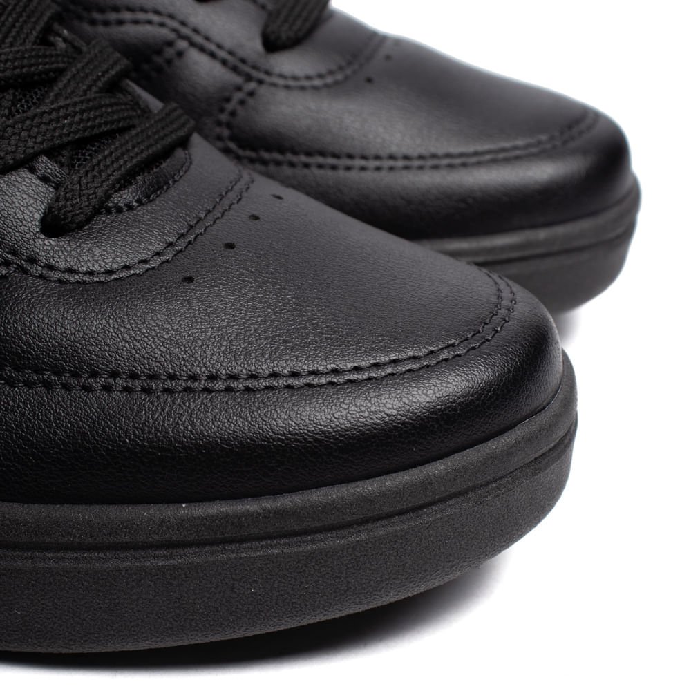 Sapatênis Masculino Pegada Casual Microfibra Preto Preto 5