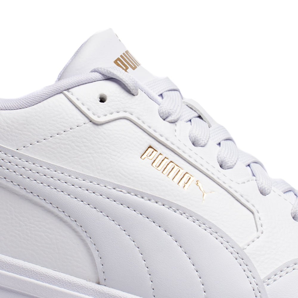 Tênis Masculino Puma Shuffle Downtown Casual Branco/Dourado Branco 5