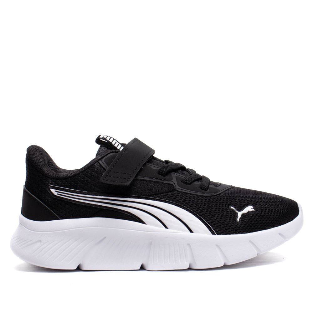 Tênis Infantil Puma FlexFocus Modern Casual Preto/Branco