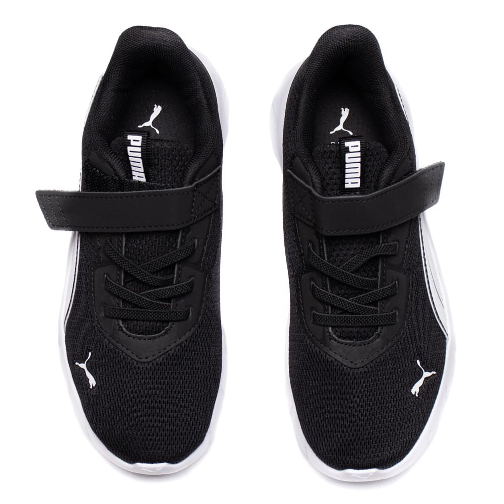Tênis Infantil Puma FlexFocus Modern Casual Preto/Branco Preto/Branco 4