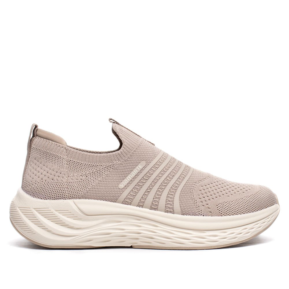 Tênis Feminino Via Marte Tech Knit Slip-On Cinza