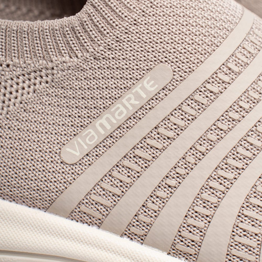 Tênis Feminino Via Marte Tech Knit Slip-On Cinza Cinza 6