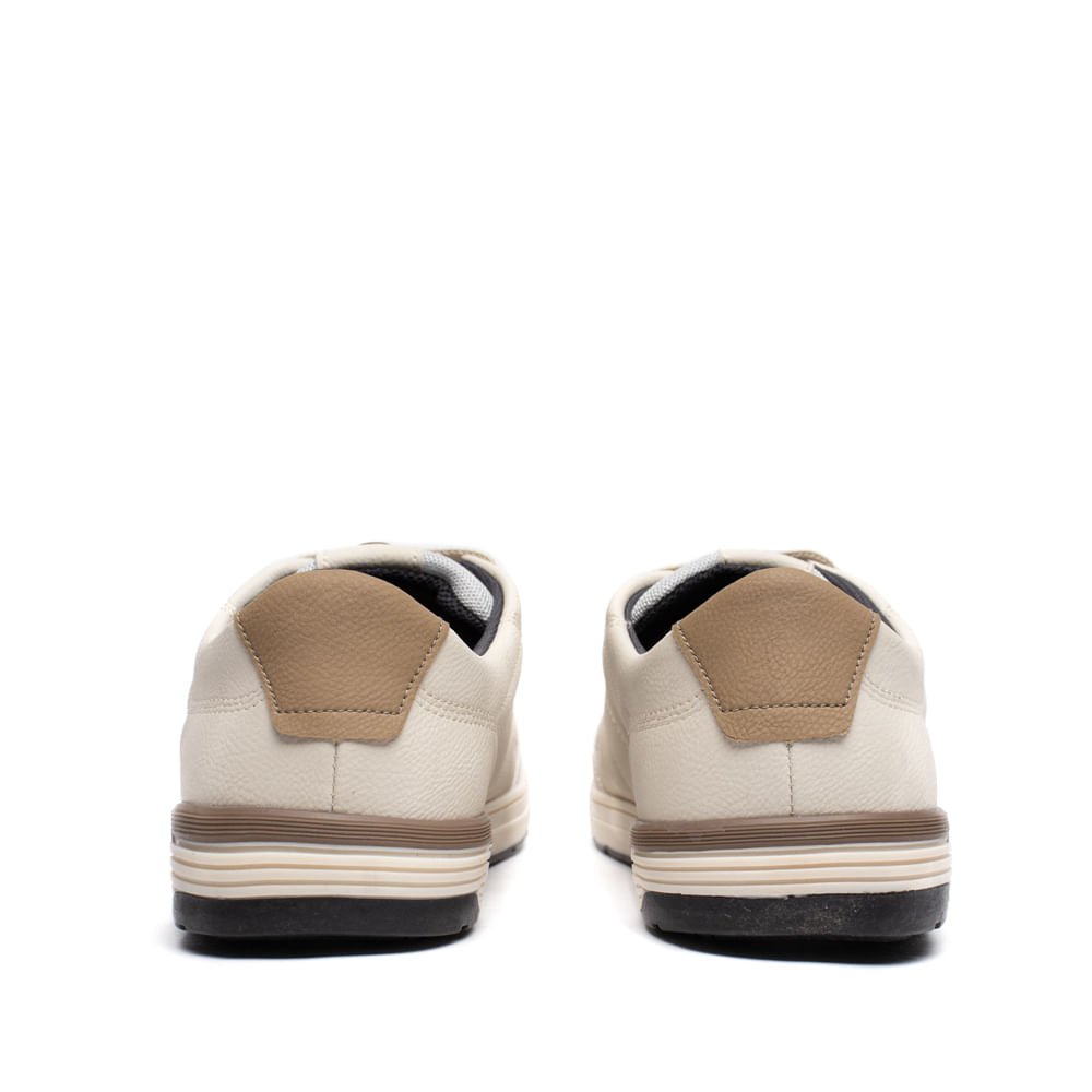 Sapatênis Masculino Pegada Microfibra Off White/Bege Bege 3