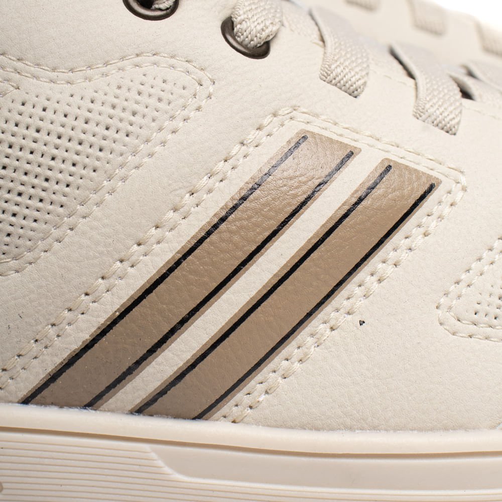 Sapatênis Masculino Pegada Microfibra Off White/Bege Bege 5